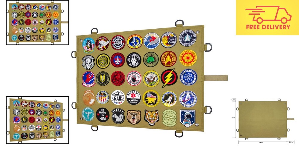 Versatile Tactical Patch Display Panel, 18" x 24" – Perfect for Collectors