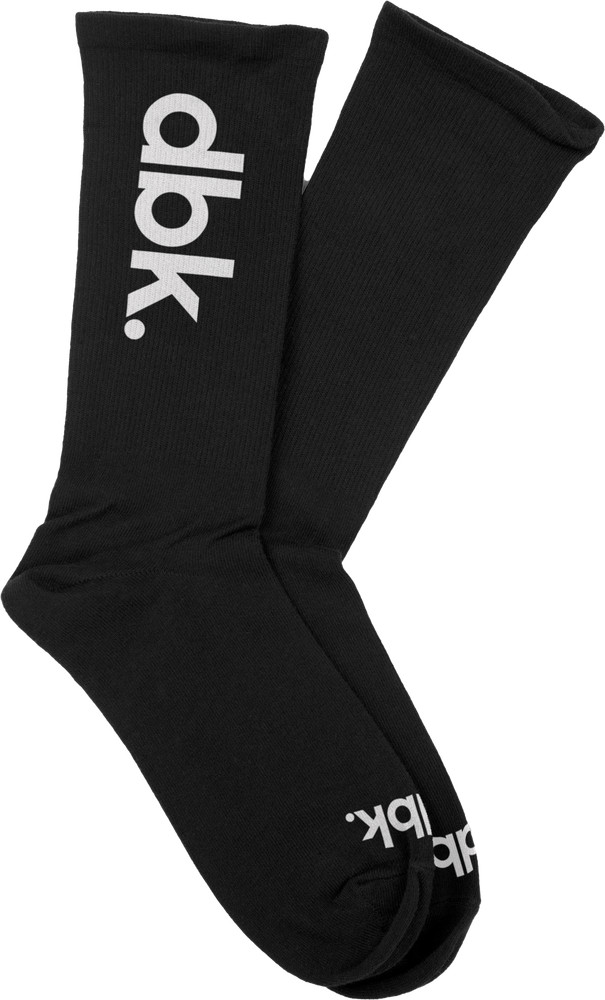 NEW! DBK BASIC SOCK 2 PACK BLACK/WHITE - ONE SIZE