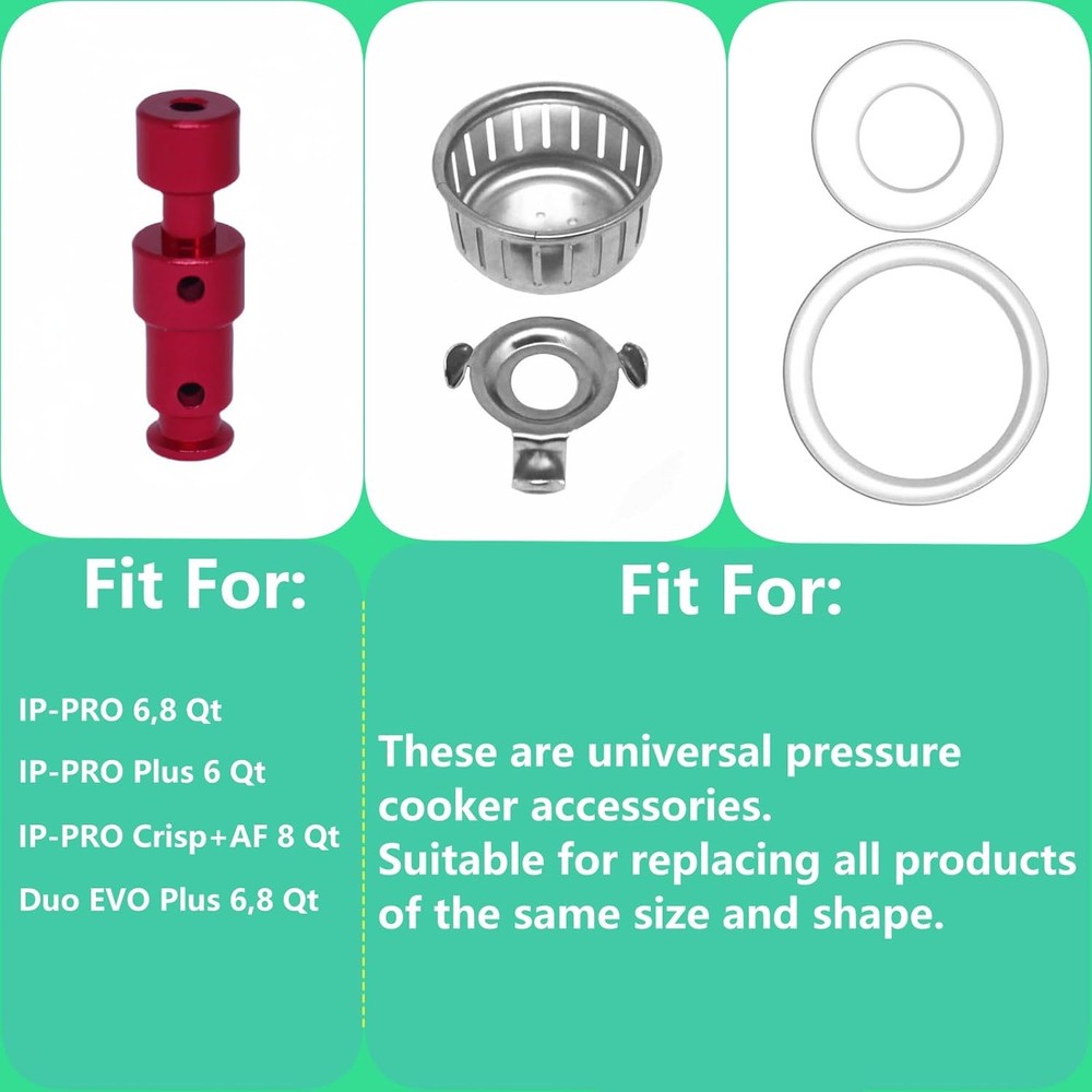 Replacement Sealing Ring Set for Instant Pot Pro 60 Pro Plus 60 Duo Evo Plus 60