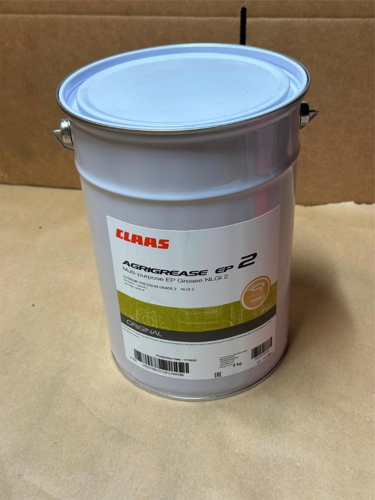 5kg Claas Agrigrease EP 2 Multi-Purpose EP Grease NLGI Grade-2 Extreme Pression