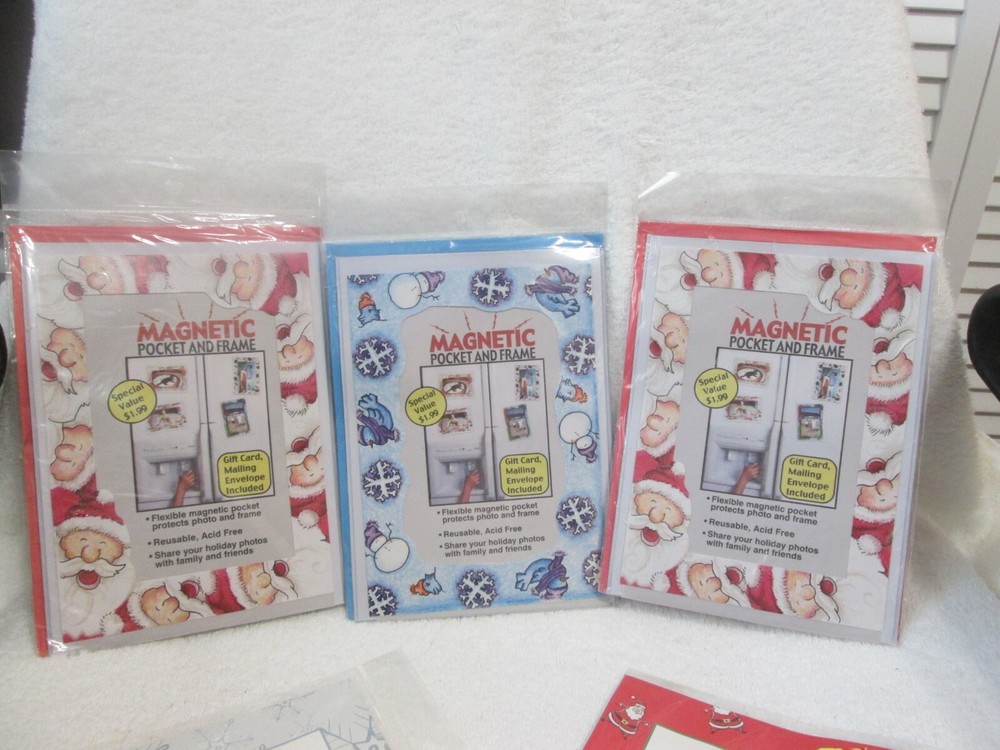 Set Of 3 Magnetic Photo Frames & 2 Mailing Labels (5 per pkg.)