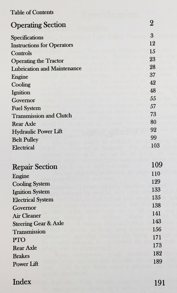 Fordson Major Tractor Operators Owners Instructions Manual Maintenance