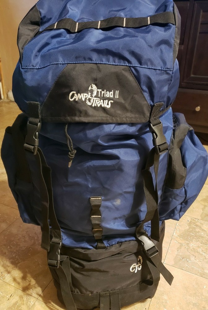 Camp Trails Blue  Large Hiking Backpack Adjustable Trail Bag