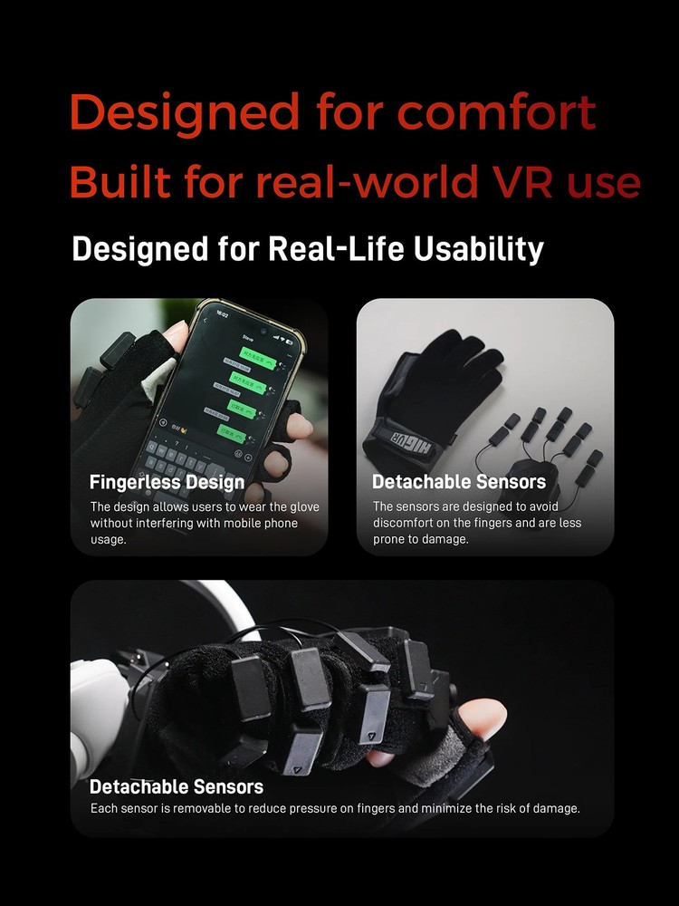 High Precision VR Motion Capture Glove for Meta Quest 3 3S 2 VIVE Tracker