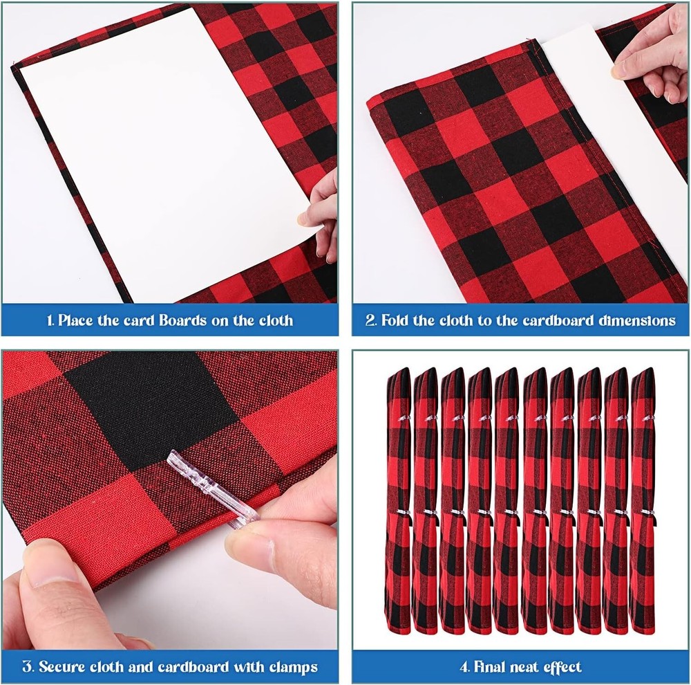 Efficient Fabric Storage Set: 200 Plastic Clips & 7.5 x 10.5 Inch Comic Boards