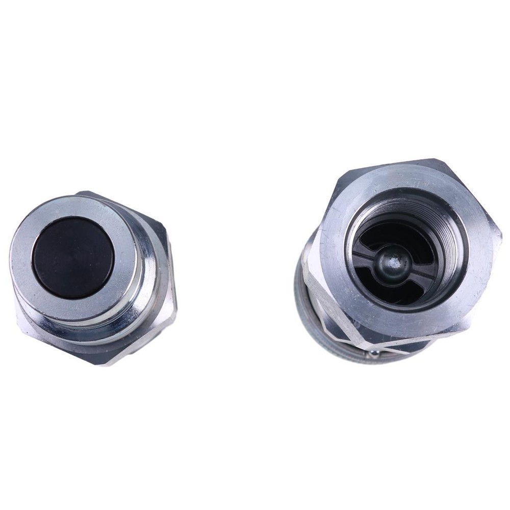 5/8" SAE Flat Face Coupler Set Hydraulic Quick Connect Fitting for Bobcat Cater