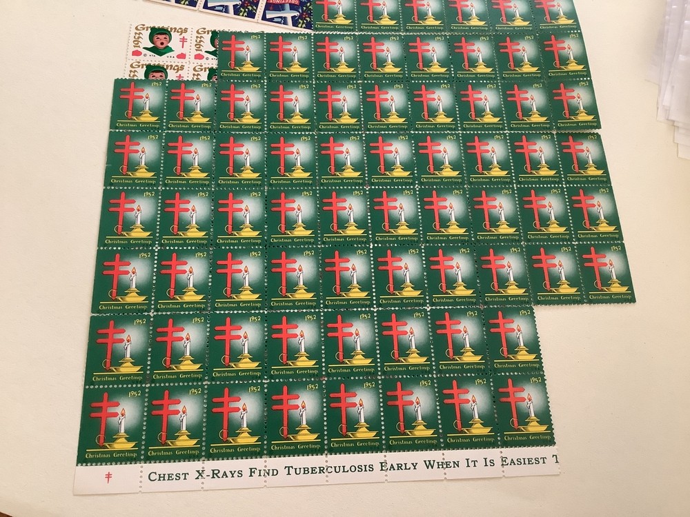 Christmas seals Cinderella stamps mounted mint folded R50330