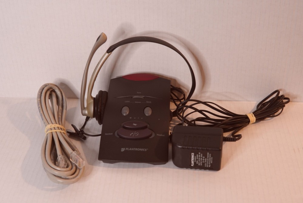 Plantronics S11 Headset System - Vintage Tech - USED/TESTED