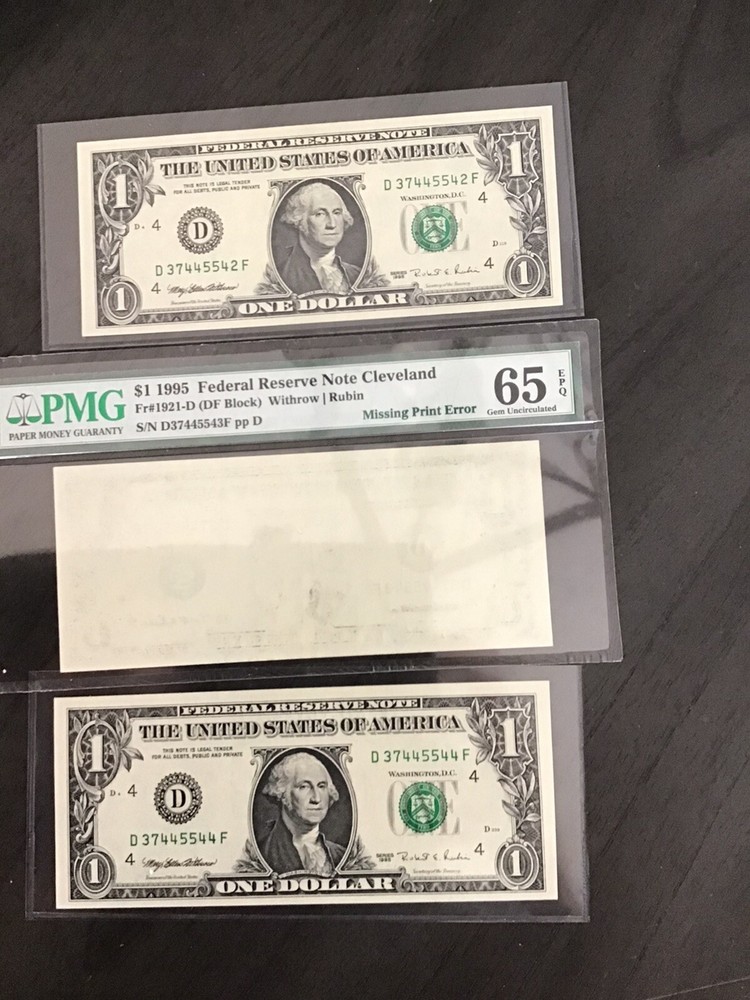 FR#1921-D Missing Print Error w/Bookends.PMG65Q