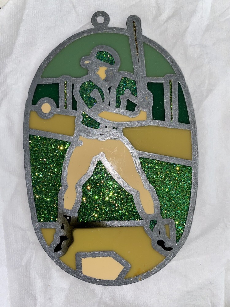 Play baseball Ornament Wall Hanging Decor Suncatcher Small