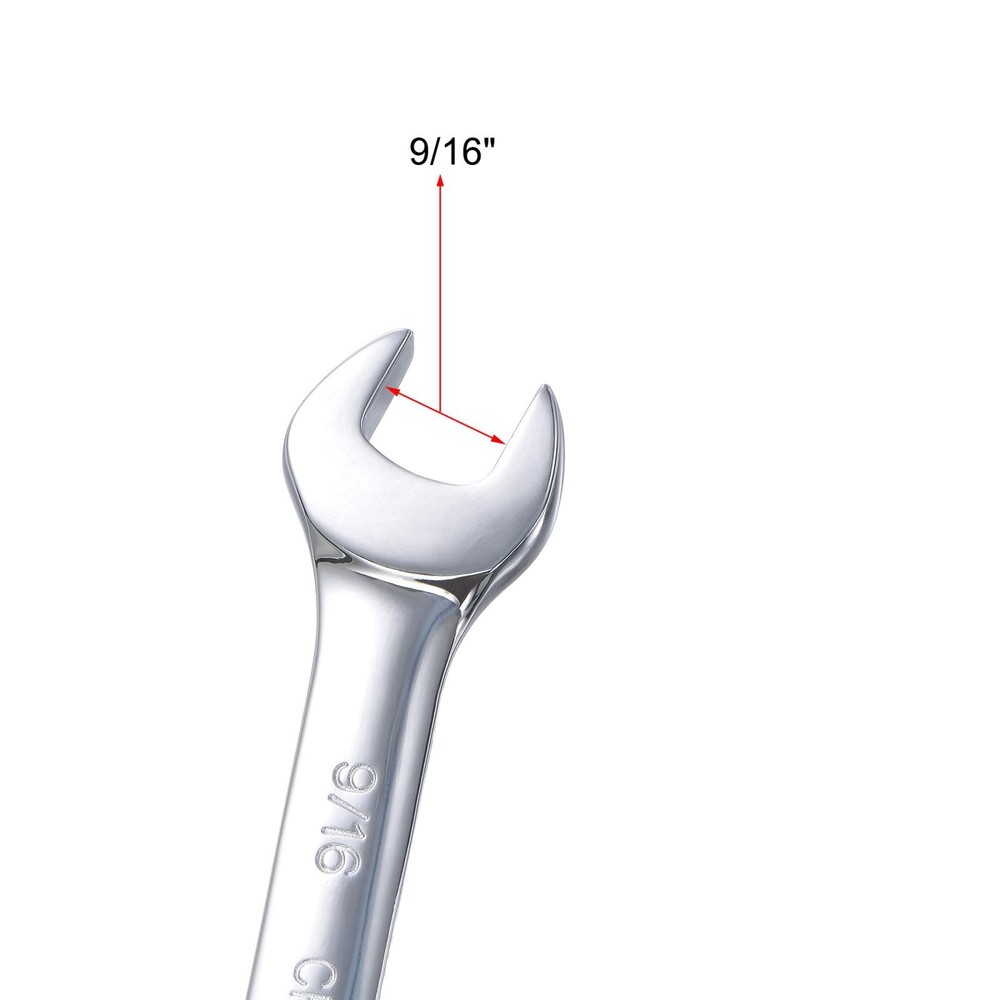 9/16" Ratcheting Combination Wrench SAE 72 Teeth 12 Point Box Ended Spanner Tool