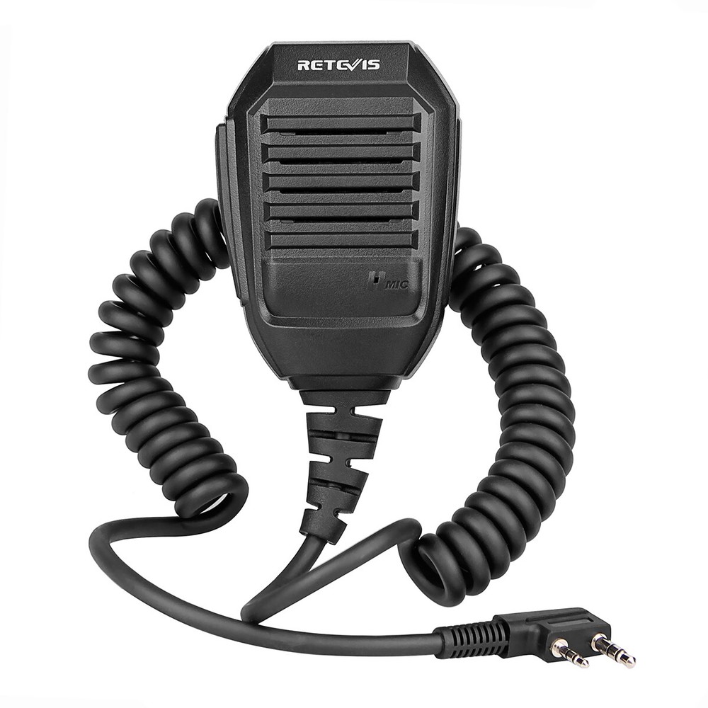 10Pack RETEVIS RS-113 2 Pin Walkie Talkie Handheld Speaker Microphone