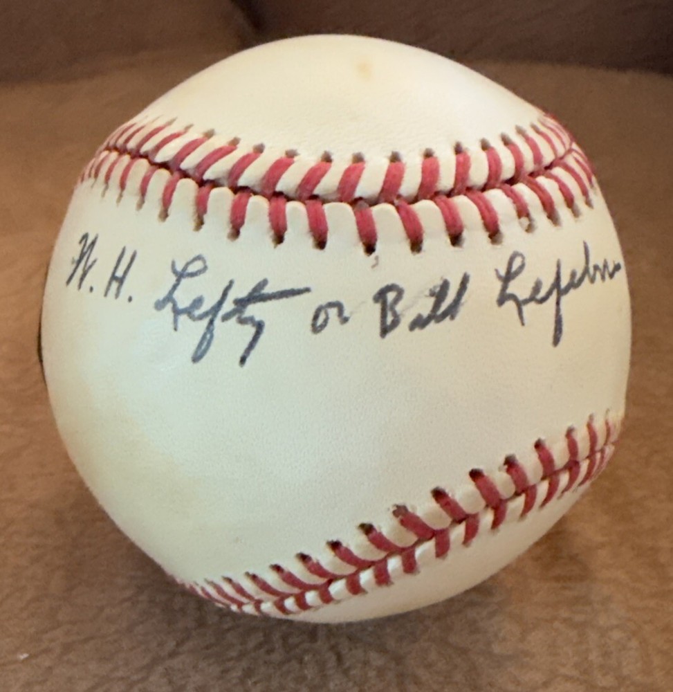 RARE Lefty Lefebvre (died 2007) Autographed Signed Baseball Red Sox Beckett