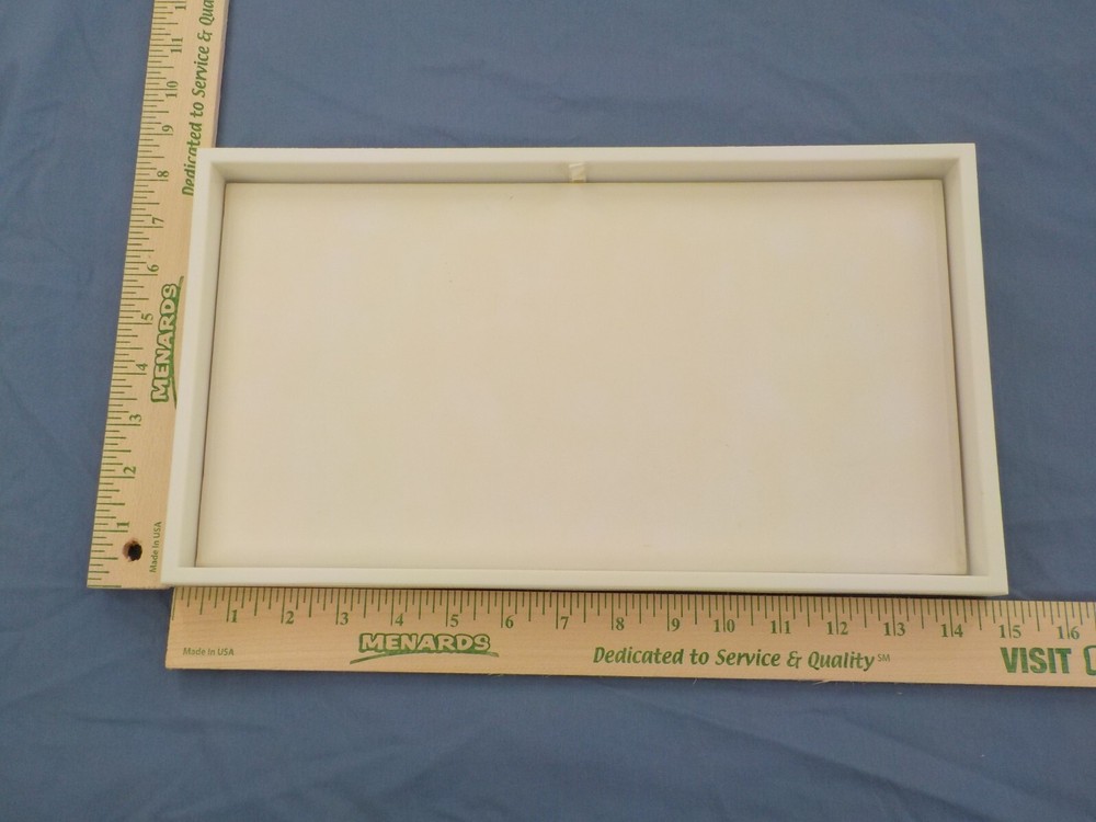 WHITE JEWELRY DISPLAY BOX TRAY WITH REMOVABLE PADDED INSERT PLASTIC ORGANIZER