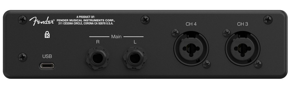 Fender Quantum LT 4 USB-C 4x2 Bus Powered Recording Interface+XLR Cable