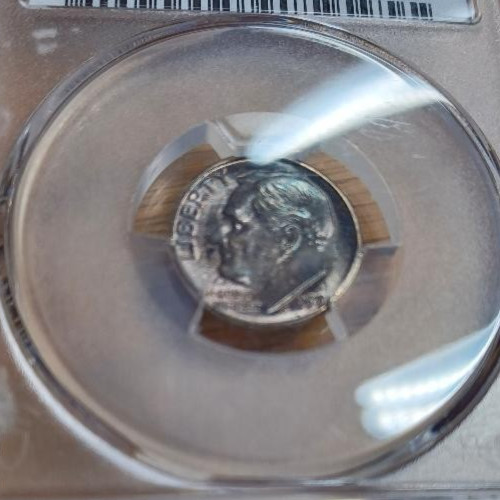 1957 P Dimes Roosevelt PCGS MS-64