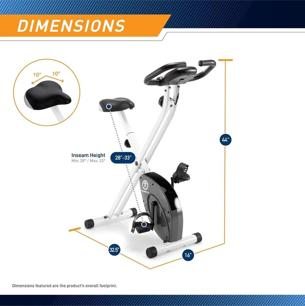 Foldable Upright Exercise Bike with Adjustable Resistance for Home Workouts