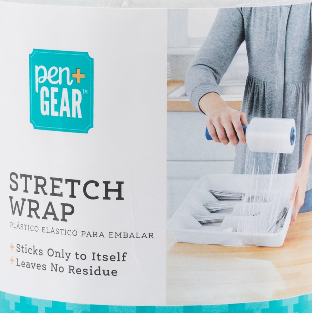 (2 pack) Pen + Gear Plastic Stretch Wrap, 5 in. x 1000 ft., Clear