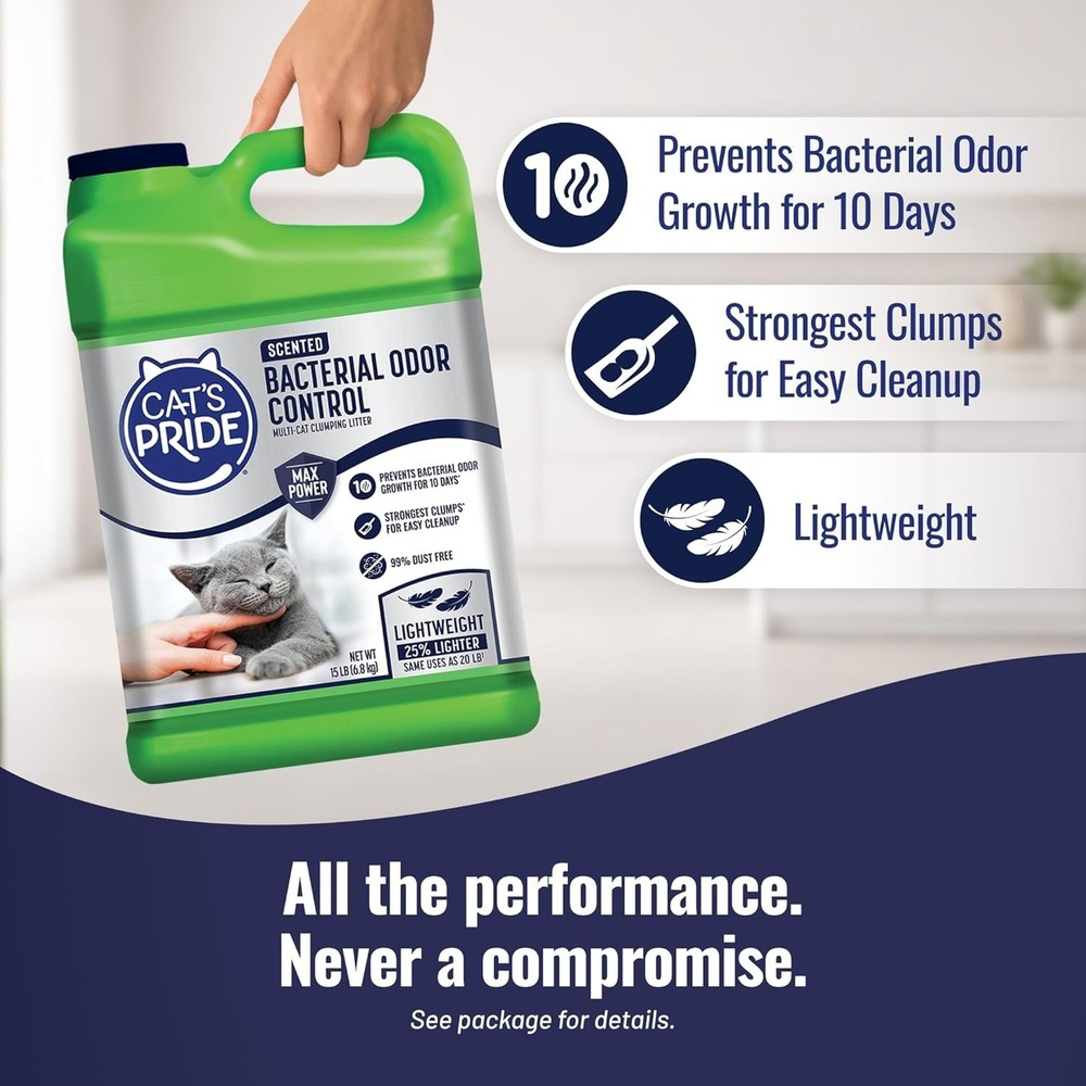 Scented Max Power Cat Litter - Bacterial Odor Control & Animal Welfare Support