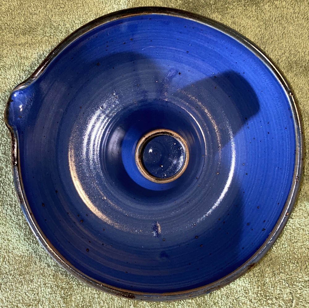 Blue Pottery Art Pottery Piece signed Bachmann