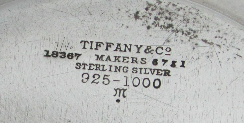 TIFFANY & CO 1912 STERLING SILVER 6 3/4" UNDER DISH