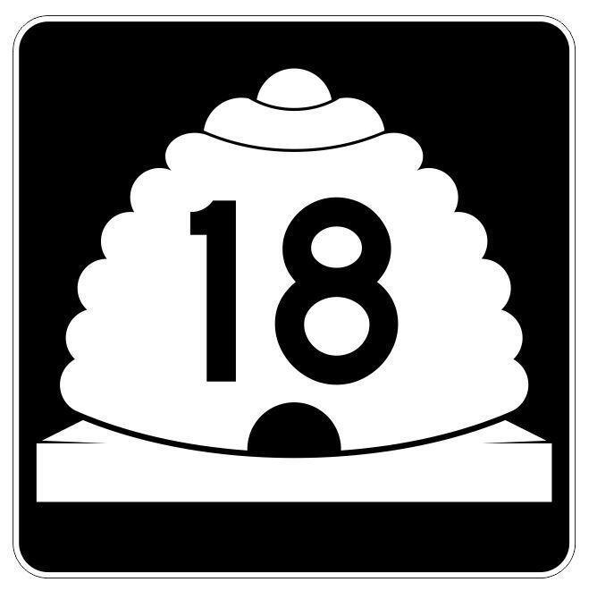 Utah State Highway 18 Sticker Decal