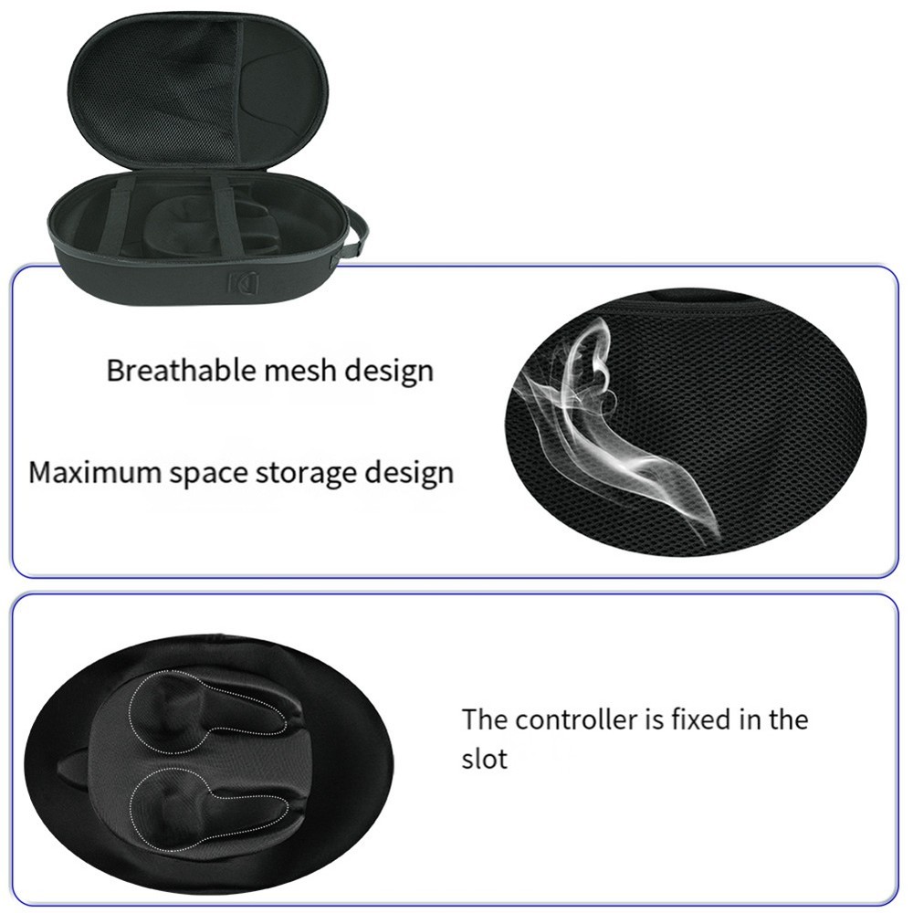 VR Carrying Case for Portable Storage Bag Handlebar Suitcase for Meta 3437