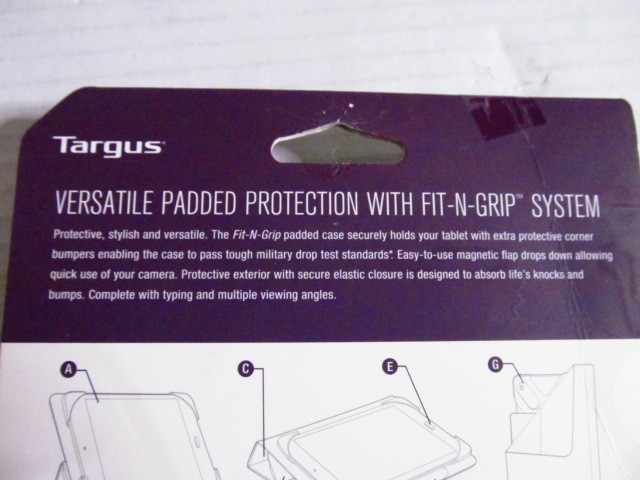 Targus Fit-n-Grip Versatile Padded Protective Case Fits Most 7" - 8" Tablets Red