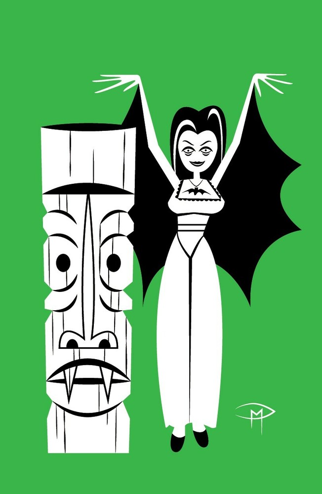 Devil Design Looking Left Poster 11" x 17" Original Art Doug Mansfield