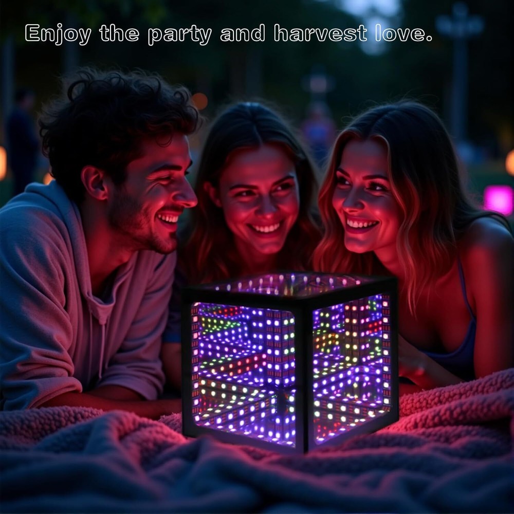 Infinity Hyper Cube LED Light LED Controller with Stand, Controller & Sound & Ap