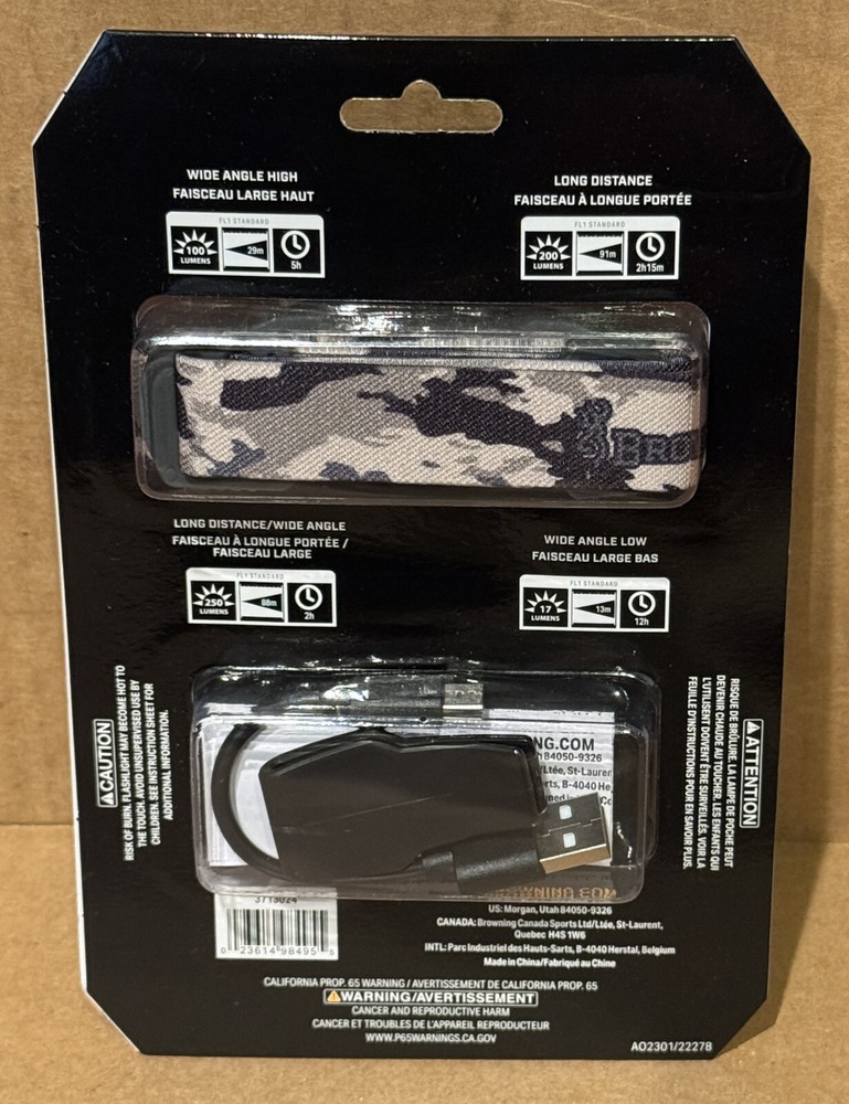 Browning Range LED Headlamp Wide Angle Plus 3713024