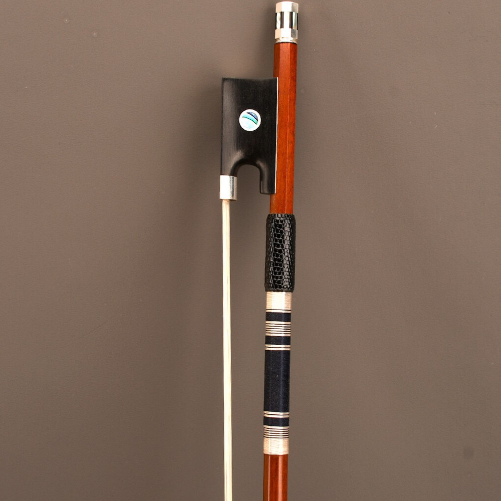 Professional Master Pernambuco Violin Bow 4/4 Stiff Stick Ebony Silver Fitted