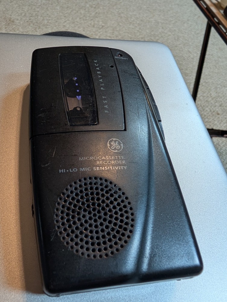GE 3-5375B Microcassette Recorder/Player Handheld 2 Speed
