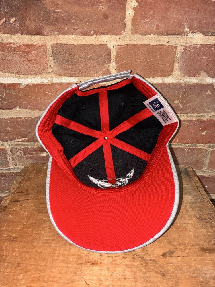 Corvette C5 Logo Cap Black Gray Red Adjustable Baseball