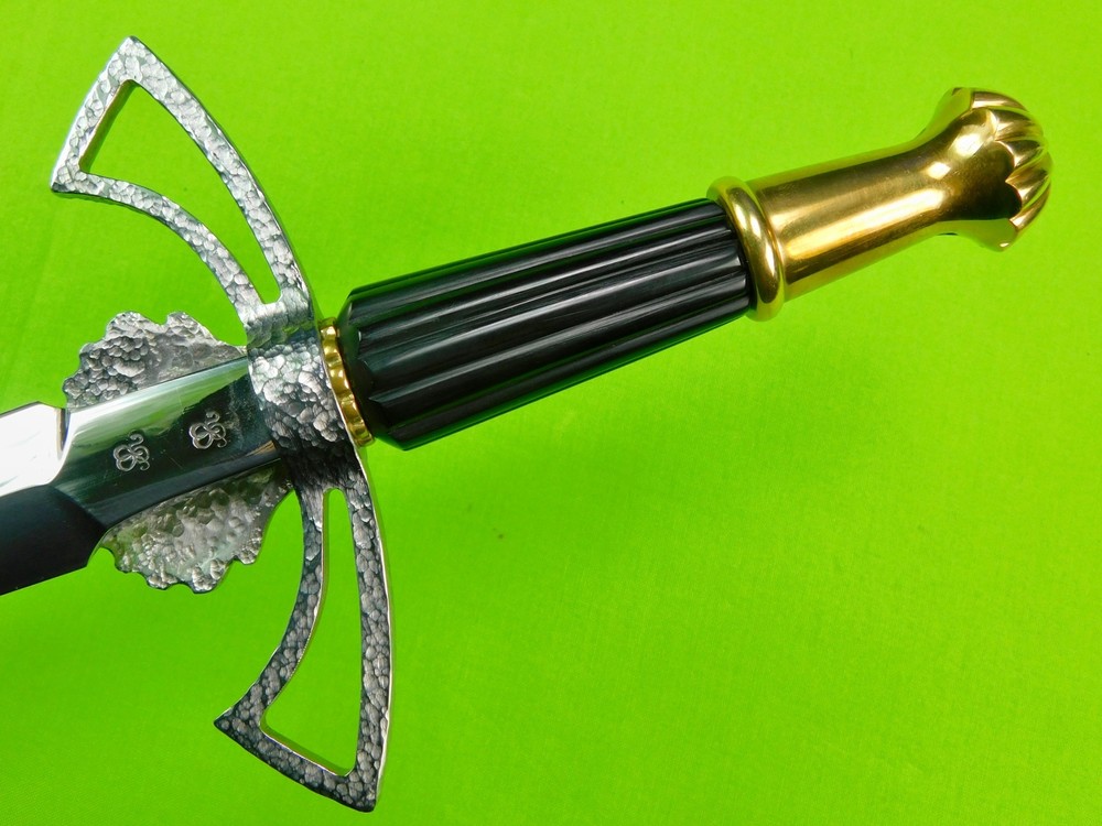 Custom Made Handmade Medieval Style Large Knife Dagger w/ 2 Scabbard