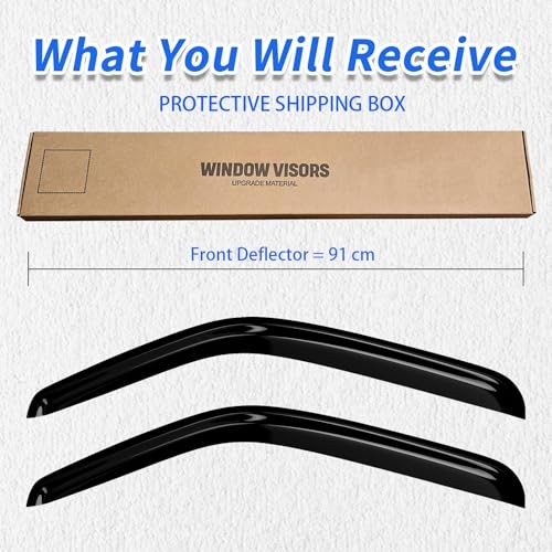 Window Rain Guards Compatible 99-07 Chevy Silverado Sierra Extended Cab (2PC)