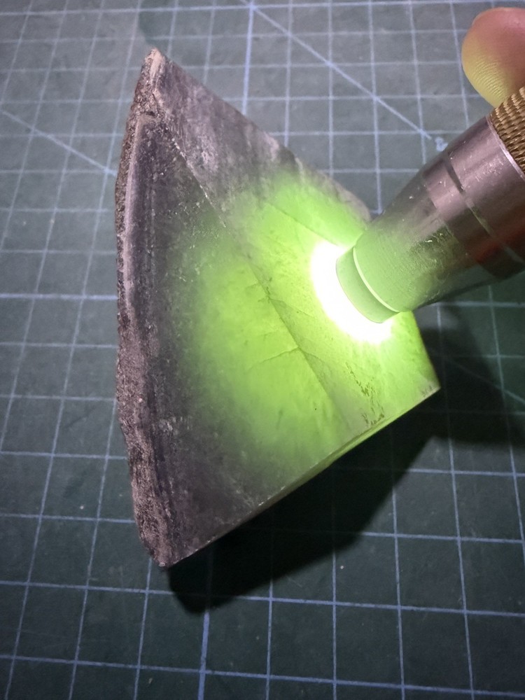 360g Burmese jadeite slab莫西沙冰种明料