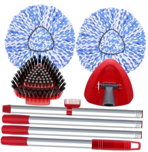 2 Pack Spin Mop Heads Replacement Compatible with O Cedar Blue (2 Tank System)