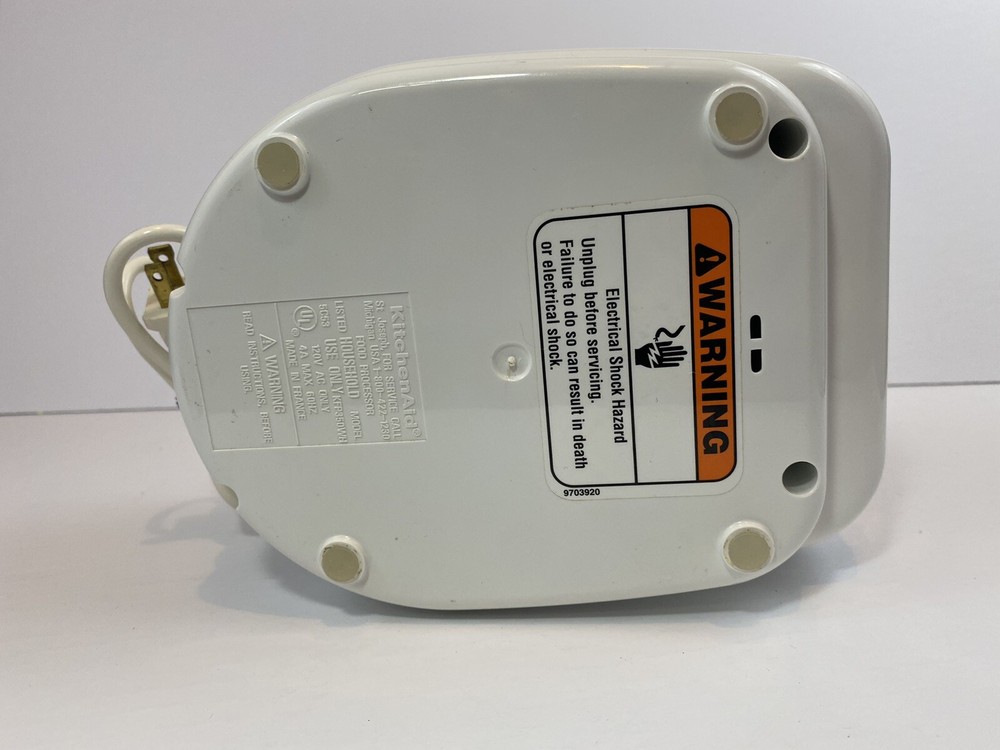 KitchenAid Food Processor KFP350WH Replacement Part Base Motor Unit Only TESTED
