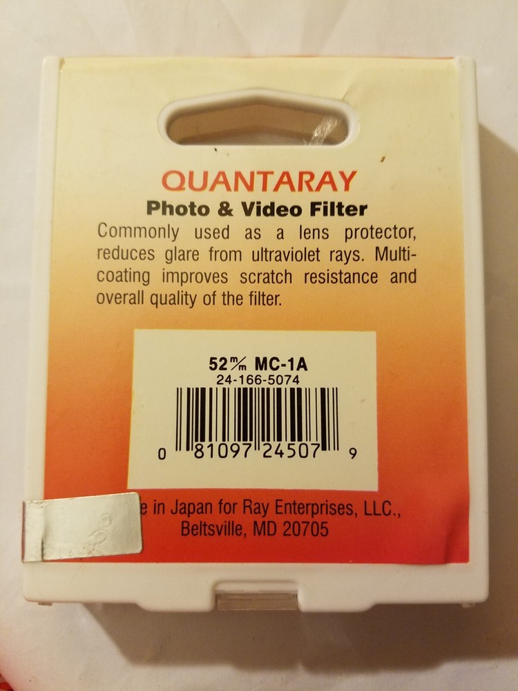 New Quantaray Skylight 1A Multi-Coated (241665074) 52 mm Filter