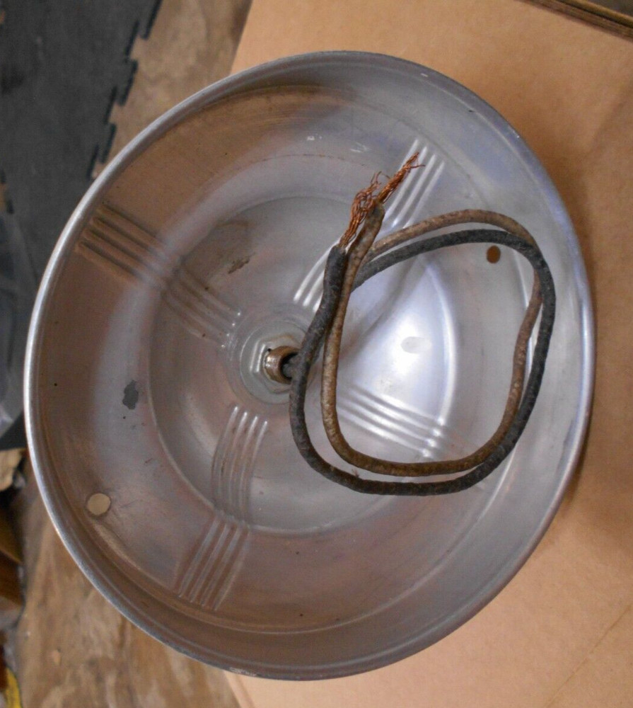 Vintage flush mount light fixture glass bobesche
