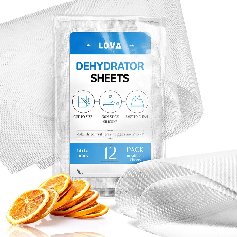 Silicone Dehydrator Sheets (12 Pack) Accessories for Cosori , Excalibur, Magic