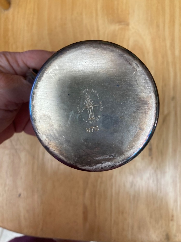silver-plated creamer pitcher, Continental Mfg. Co