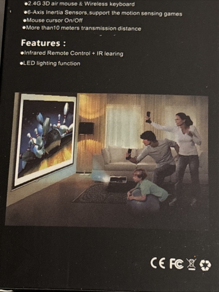 Air Mouse 2.4G Motion Sensing Wireless Keyboard Pointer Curser Mouse Backlight