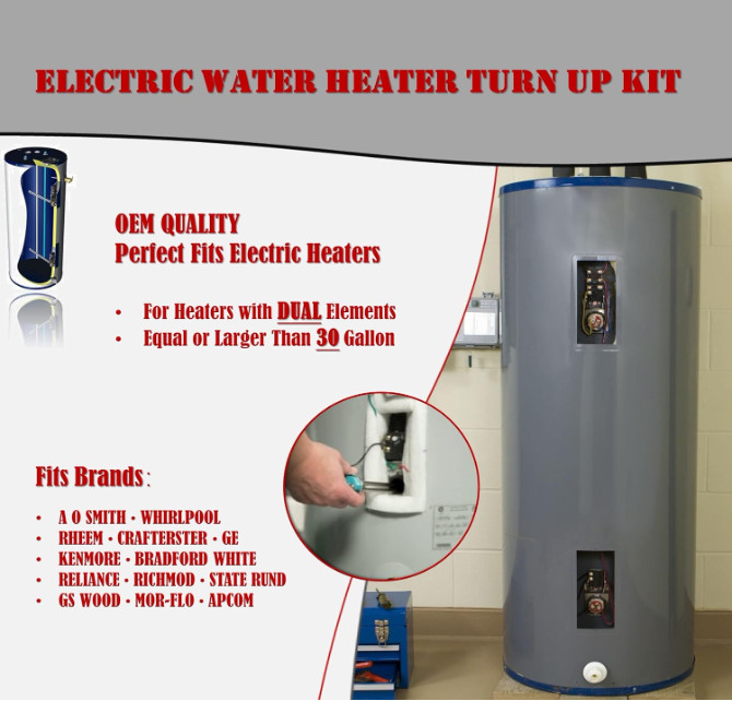 Electric Water Heater Tune-Up Kit, Includes Two 4500W 240V Water Heater Elements