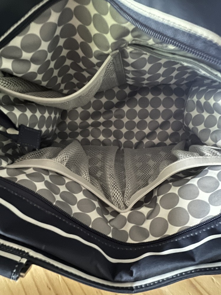 Ju Ju Be Baby Diaper Bag Backpack Stripped Blue & White