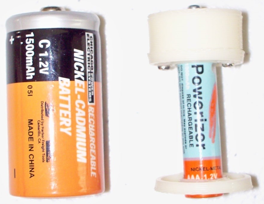 2pcs iSmartHome 3D Printed AAA to Size C Battery Adapters, Introductory Special