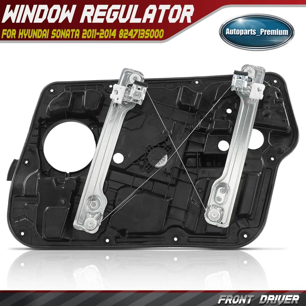 Front Left Power Window Regulator w/ Panel & Motor for Hyundai Sonata 2011-2014