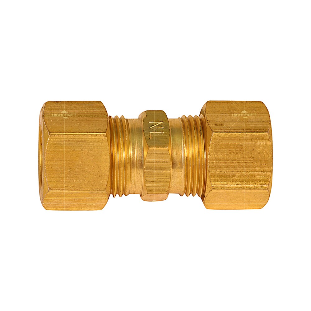 Highcraft Compression Union Pipe Fitting; OD. Connection; Lead Free Brass