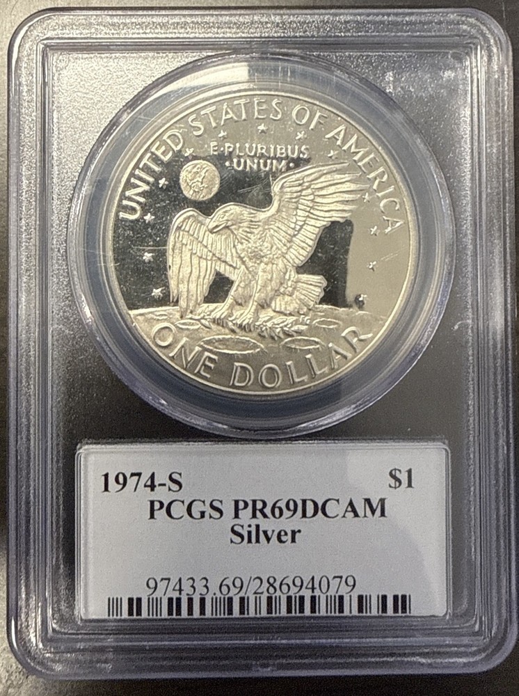 1974-S Eisenhower Silver Dollar "PCGS PR69 DCAM"